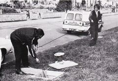 Rediffusion laying first fibre optic cable in Hastings